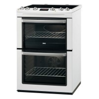 ZCV665MWC 600mm A Rated Electric Cooker with Double Oven in White
