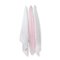 Absorba Baby Muslin Set of 3 - Pale Pink