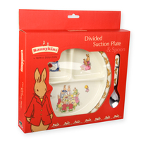Bunnykins Divided Suction Plate and Spoon Set
