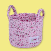 Minene Small Storage Baskets Pink Floral