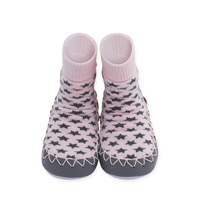 Moccis "Cool In Pink" Hand Sewn Slipper Socks