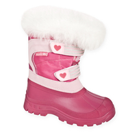Trespass Frost White Heart Girls Snow Boots