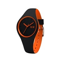 Ice-Watch Duo Small Black And Orange Silicon Strap Watch - W85121