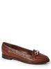 Womens Brown Fashion Wide Fit Snaffle Trim Moccasin Shoe,  brown