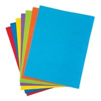 Rainbow Colours Felt Sheets Value Pack (Pack of 15) Craft Supplies 7 assorted colours - Dark Blue,  Light Blue,  Green,  Yellow,  Orange,  Red & Purple