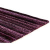 Mulberry Toned Striped Contemporary Polyester Pile Rug