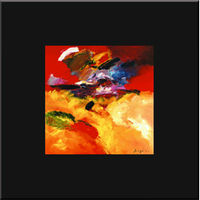 Multi Coloured Paint Effect 3D Glass Wall Art Hanging