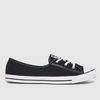 Converse ballet lace slip trainers in black