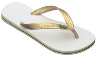 iPANEMA Brazil Gold/White Ladies Flip Flops JS