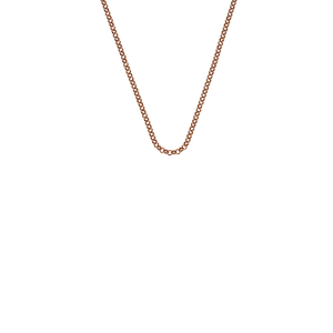18" Rose Gold Plated Sterling Silver Belcher Chain