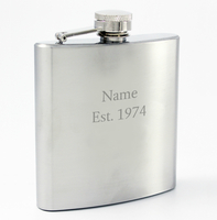 Hallmark Established In Engraved Hip Flask