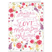 Hallmark Mothers Day Auntie Floral with Lettering Design Card