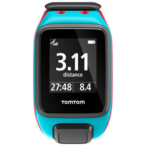 TomTom Runner 2 Cardio Large Heart Rate Monitor - Blue/Red