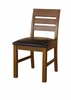 Vegas Dark Dining Chair with Leather Seat - Pair