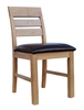 Vegas Oak Dining Chair with Leather Seat - Pair