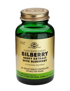 Solgar Bilberry Berry Extract With Blueberry X 60 Vegicaps