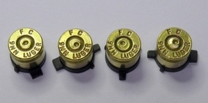 PS3 PS2 Brass Metal Controller Bullet Buttons - Brass Bullet Button Mod