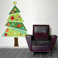 Christmas Tree Repositionable Wall Sticker