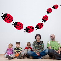 Family Ladybird Wall Sticker Set