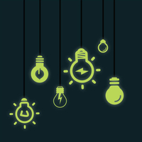Glow in the Dark Light Bulb Wall Stickers