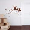 Owls On Branch Wall Sticker
