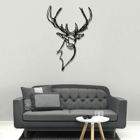 Stag Head Wooden Wall Art
