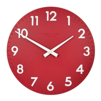 Thomas Kent Camden Clock Red - 12 Inch