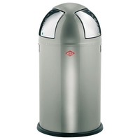 Wesco Push-Two Recycling Bin - New Silver