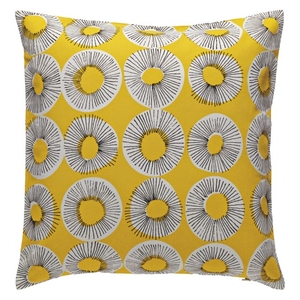 Evelyn Yellow Patterned Cushion 45 X 45Cm