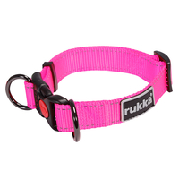 Rukka® Bliss Neon collar,  pink - Size M: 30 - 50 cm neck circumference,  25 mm wide