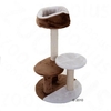 Rumpelstiltskin Cat Tree - dark brown / white
