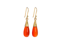 Carnelian 18 Karat Gold Vermeil Earrings