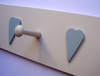 Cream Peg rail - Blue Hearts