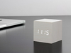 Cube White Click Clock LED White