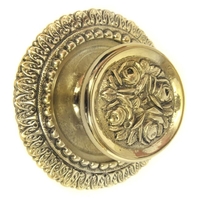 Brass Rose Centre Door Knob