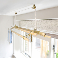 Brass Victorian Kitchen Maidandreg; Pulley Clothes Airer
