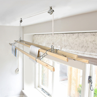 Chrome Victorian Kitchen Maidandreg; Pulley Clothes Airer