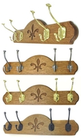 Coat Hook Board - Walnut Finish