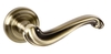 Colchester Lever Door Handle with a Radius Edge Rose - Antique Brass F
