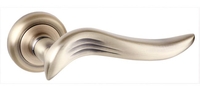 Oxford Lever Door Handle with a Radius Edged Rose - Matt Antique Brass