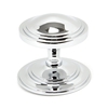 Period Art Deco Centre Door Knob - Polished Chrome
