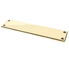 Period Art Deco Finger Plate - Aged Brass