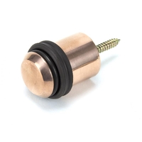 Period Floor Mounted Door Stop - Polished Bronze