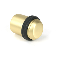 Period Floor Mounted Door Stop - Satin Brass