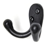 Porthos Double Loop Coat Hook - Black Finish