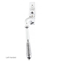 Reeded Espagnolette Casement Fastener - Polished Chrome