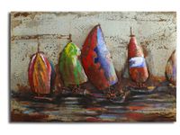 Billowing Sails Metal Wall Sculpture