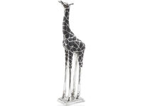 Black and Silver Giraffe Sculpture - Head Up