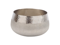 Canford Hammered Silver Metal Bowl - Large