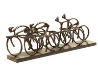 Cyclists Sculpture in Bronze Finish